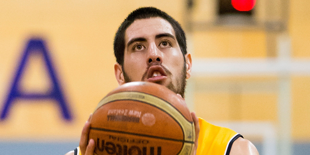 Taranaki's Jordan Ngatai in a NBL basketball match against the Supercity Rangers. Photo / Photosport