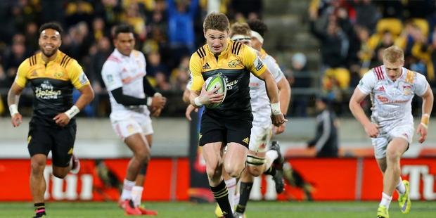 Super Rugby could be doing more to hype the talents of players such as Beauden Barrett in the build-up to the final. Picture / Photosport