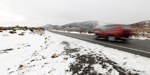 Snow is expected on the Desert and Napier-Taupo Rd's tomorrow. Photo/File
