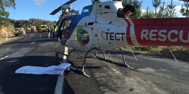A 29-year-old motorcyclist came off his motorbike and was run over by a vehicle at 9.15am today on SH25, north of Whangamata. PHOTO/SUPPLIED
