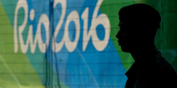 A guard stands in the Olympic athletes village in Rio de Janeiro, Brazil, Saturday, July 30, 2016. Photo / AP