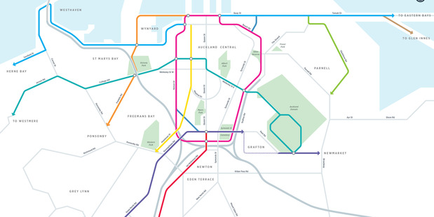 New map showing cycleways in Central Auckland. Photo: supplied