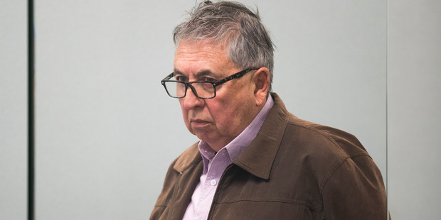 Barrie Kenneth James George in the dock at the Auckland High Court this morning. Photo / Brett Phibbs