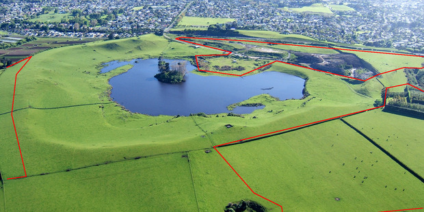 The lines showing where houses can be built after the area has been rezoned for housing. Photo / Bruce Hayward
