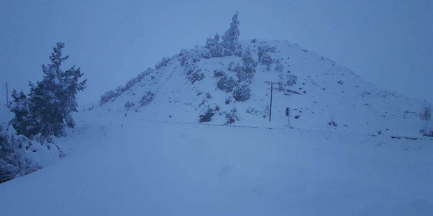 Snow blankets parts of Hawke's Bay. Photo / Sarah Walker