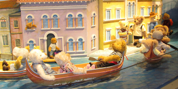 Teddy bears in Venice at the Teddy Bear Museum on Hainan Island. Photo / Rod Pascoe