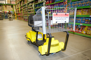 A "mart cart" designed to make shopping easier for people with limited mobility. PHOTO/ANDREW WARNER
