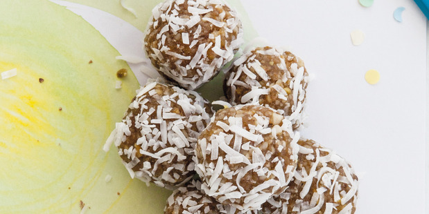 Vegan bliss balls. Photo / Annabel Langbein Media