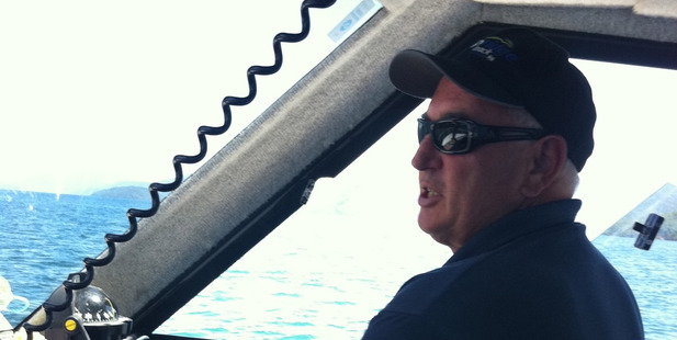 Kerry Blair from Marlborough on board his boat Erie. Photo / Supplied