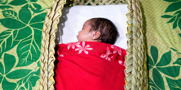 The wahakura, a safer sleeping space for newborns to sleep than in their parents' bed. Photo / Mike Scott