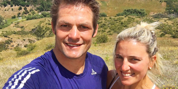 All Blacks legend Richie McCaw and his fiance, Black Sticks star Gemma Flynn. Photo / Twitter