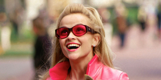 Actress Reese Witherspoon in a scene from her Golden Globe nominated film, Legally Blonde.