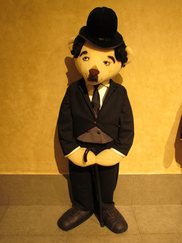 A teddy bear as Charlie Chaplin at the Teddy Bear Museum. Photo / Rod Pascoe
