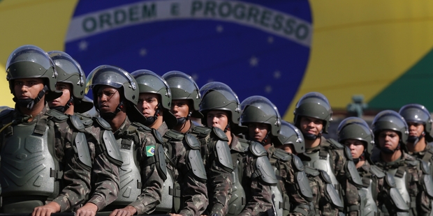 Security has been tightened on the streets of Rio de Janeiro but police have gone on strike in the leadup to the Games over unpaid wages. Photo / AP