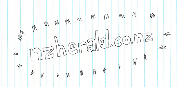 Block and bubble text ruled when it came to popular fonts. Image / nzherald.co.nz