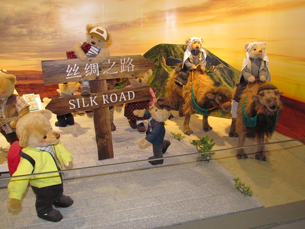 Teddy bears on the Silk Road. Photo / Rod Pascoe