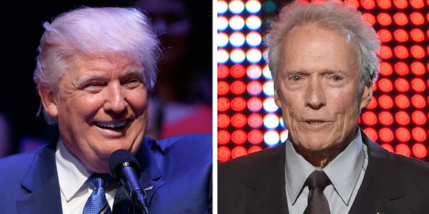 Clint Eastwood stopped short of endorsing Donald Trump but said when asked who he'd vote for between the reality TV star and Clinton: "I'd have to go for Trump." Photos / AP