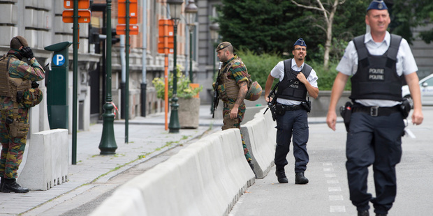 Belgium has been on high alert. Last March, Islamist bombers killed 32 people in suicide attacks at Brussels airport and a metro station. Photo / AP