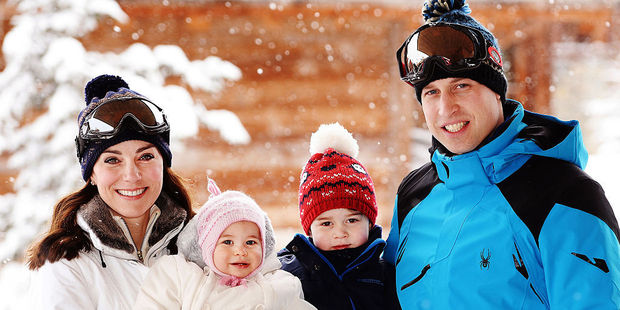 Catherine and Prince William with their children, Charlotte and George. Photo / Getty Images