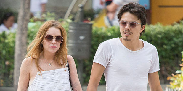 Lindsay Lohan and Egor Tarabasov in Madrid, Spain in June. Photo / Getty Images