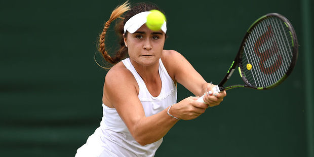 Gabriella Taylor was forced to withdraw from Wimbledon in the quarter-final of the girls' tournament. Photo / Getty Images