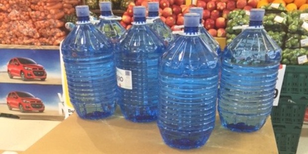 Bottled water has flown off supermarket shelves in Havelock North after the gastro bug outbreak in the town. Photo / Supplied