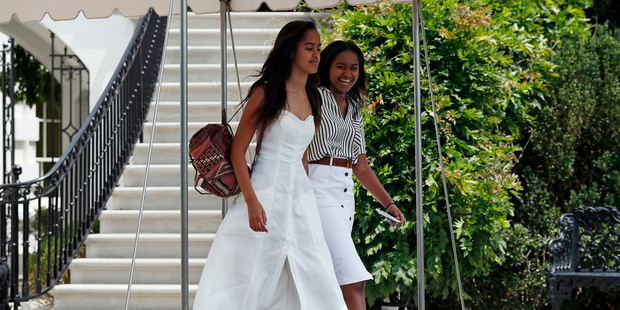 Malia Obama, left , attended Lollapalooza in Chicago. Photo / AP