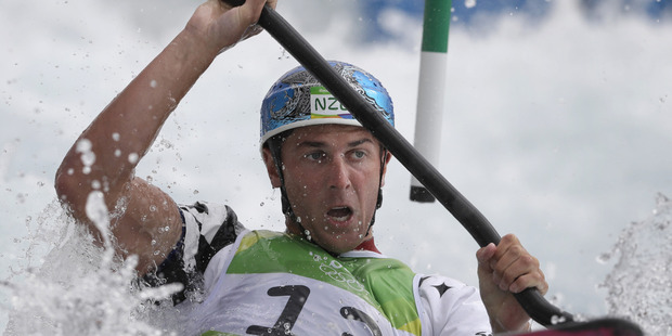 New Zealand slalom canoer Mike Dawson has progressed to the semifinals at the 2016 Rio Olympics. Photo / AP