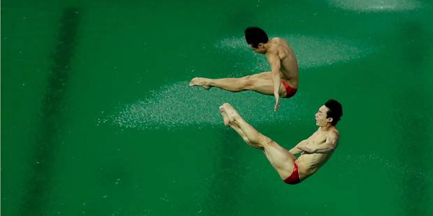 The diving pool at the Rio Olympics aquatics centre has reportedly been closed this morning. Photo / AP