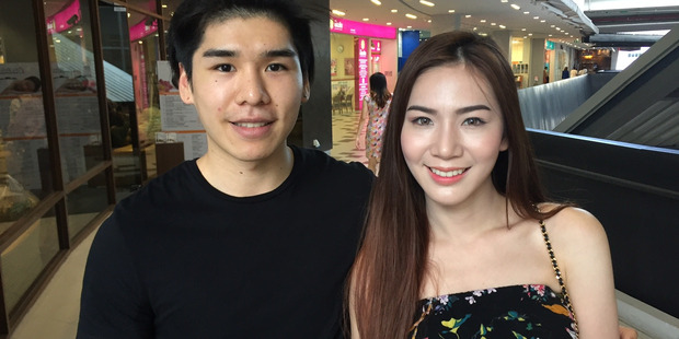 Thai student John Chaokasam with girlfriend Autchariya Saejeng in Auckland. Photo / Supplied