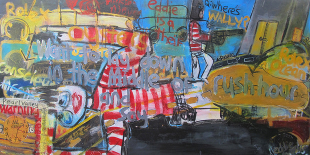 Simon Kerr's painting. Photo / Supplied