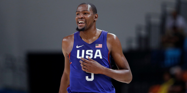 United States' Kevin Durant was paid $78.8 million in salary and sponsorship deals. Photo / AP