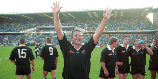 Sean Fitzpatrick celebrates win over South Africa in Pretoria. Photo / Photosport