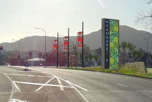 An artist's impression of what the first of a series of projects to improve the welcome to Whangarei will look like.