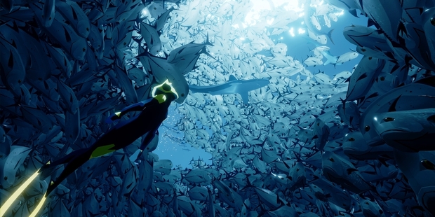 The moment you take charge of a scuba diver and start flipping through the water, you'll be struck by its spectacular beauty in PS4 game Abzu.
