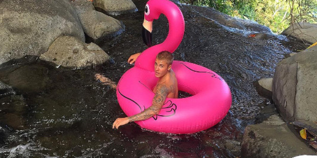 Justin Bieber at least covered himself up for Instagram. Photo / Instagram