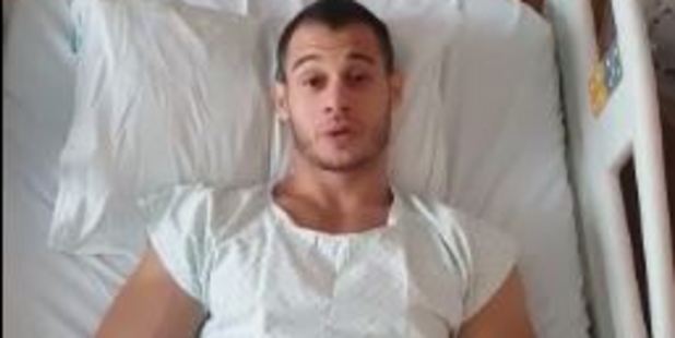 Samir Ait Said underwent surgery to repair the tibea he fractured while trying to land on vault. Photo / via Facebook