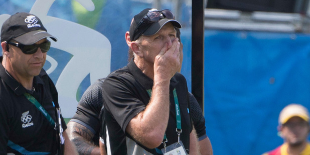 New Zealans sevens coach Gordon Tietjens after the defeat to Japan. www.photosport.nz