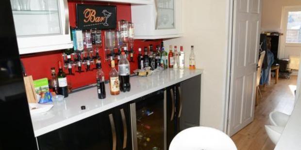 A bar in Nigel Wilkinson's home, where victims were so heavily drugged that they may not have realised what happened. Photo / Avon and Somerset Police