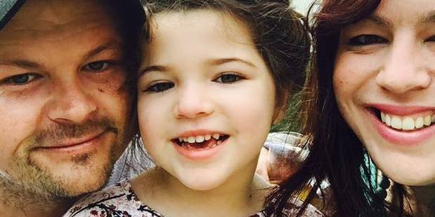 Mia with her dad, Calvin, and mum, Cherise. Photo / Facebook