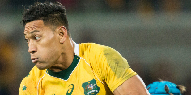 Israel Folau in action against England at AAMI Park in Melbourne earlier this year. Photo / Photosport