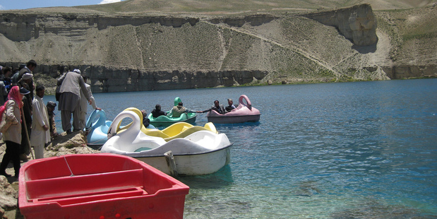 Swan boats on Band-e-Amir lake in Bamiyan. Photo / Flickr, US Embassy Kabul Afghanistan