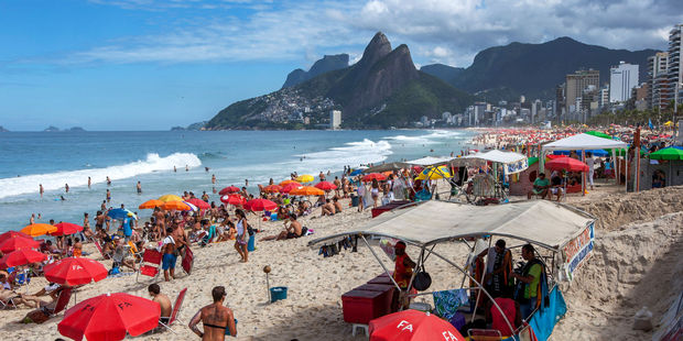 Rio de Janeiro, with Ipanema Beach pictured, is the most searched travel destination on Wotif.com since the Games began. Photo / 123RF