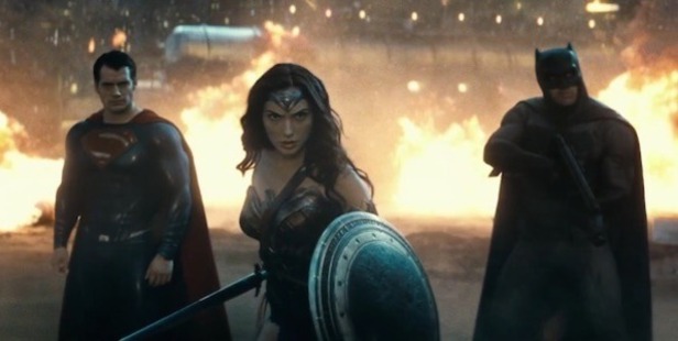 A scene from the movie, Batman v Superman: Dawn of Justice.