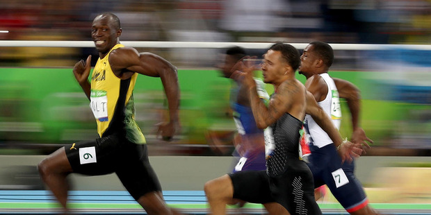 The Usain Bolt photo that is sending the internet crazy. Picture: Cameron Spencer/Getty Images Source:Getty Images.