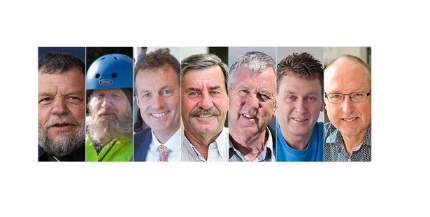 Hori BOP Leaming, Murray Guy, Max Maon, Graeme Purches, John Robson, Kelvin Clout, Noel Peterson and Steve Morris. Photos/file