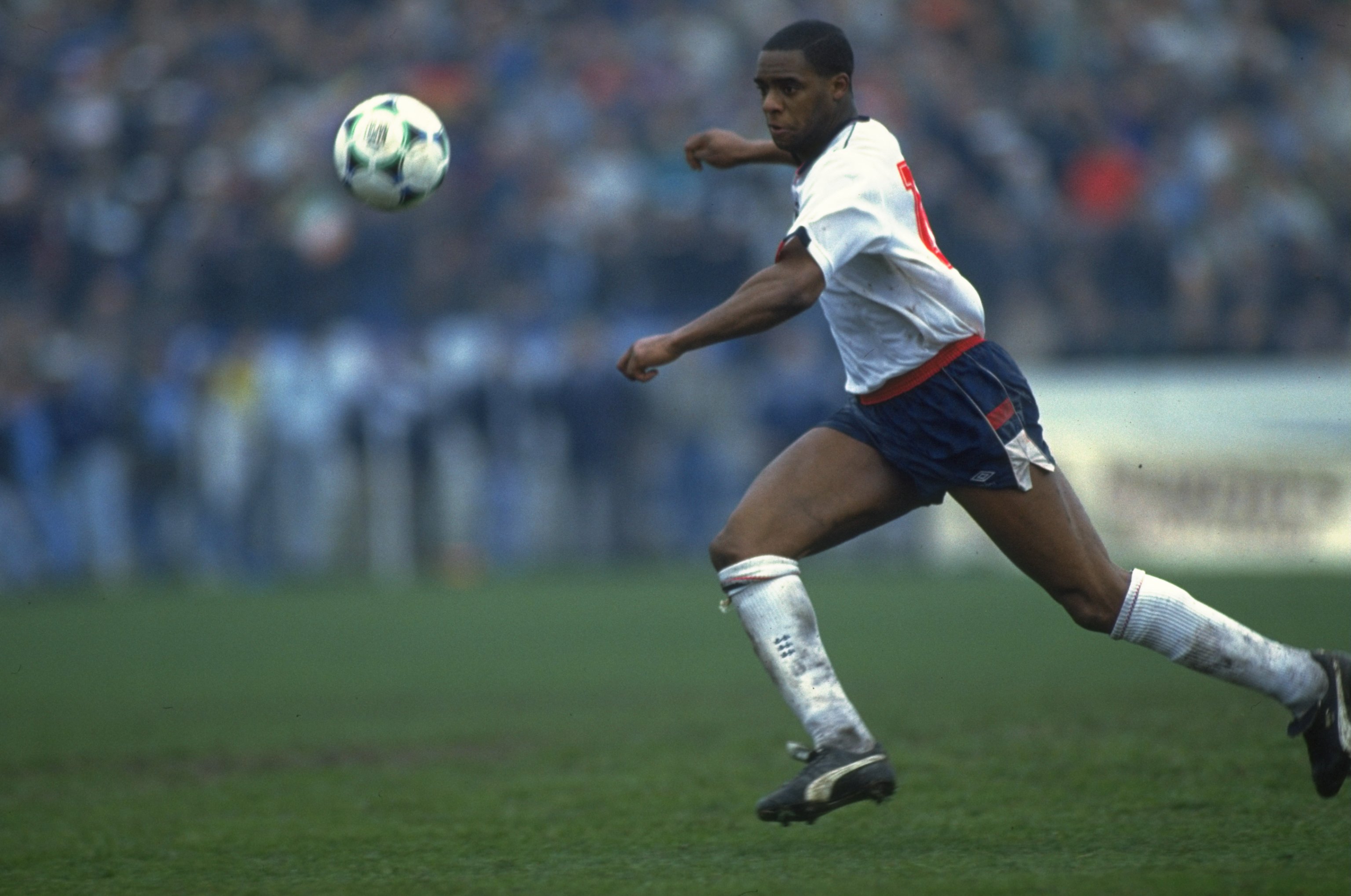 Dalian Atkinson playing for England 'B' in 1990. Photo / Getty Images