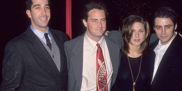 David Schwimmer with co-stars Matthew Perry, Jennifer Aniston and Matt LeBlanc. Photo / Getty Images