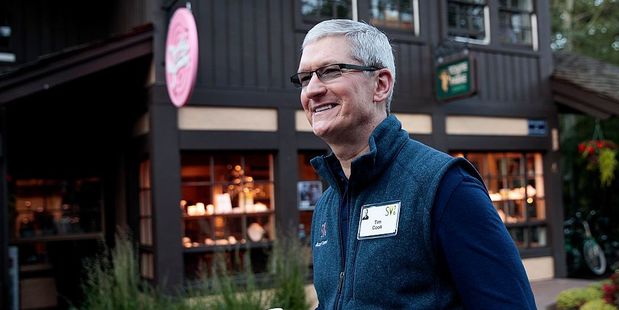 Tim Cook attends the annual Allen & Company Sun Valley Conference in the US. Photo / Andrew Burton