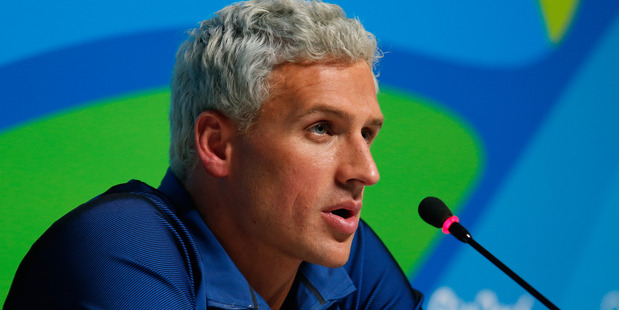 US swimmer Ryan Lochte at an Olympic press conference. Photo / Getty Images